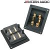 012-0340: Jantzen Double Square Speaker Terminal, Gold-plated, metal nuts (pair)